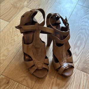 Women's Brown Strappy Heels